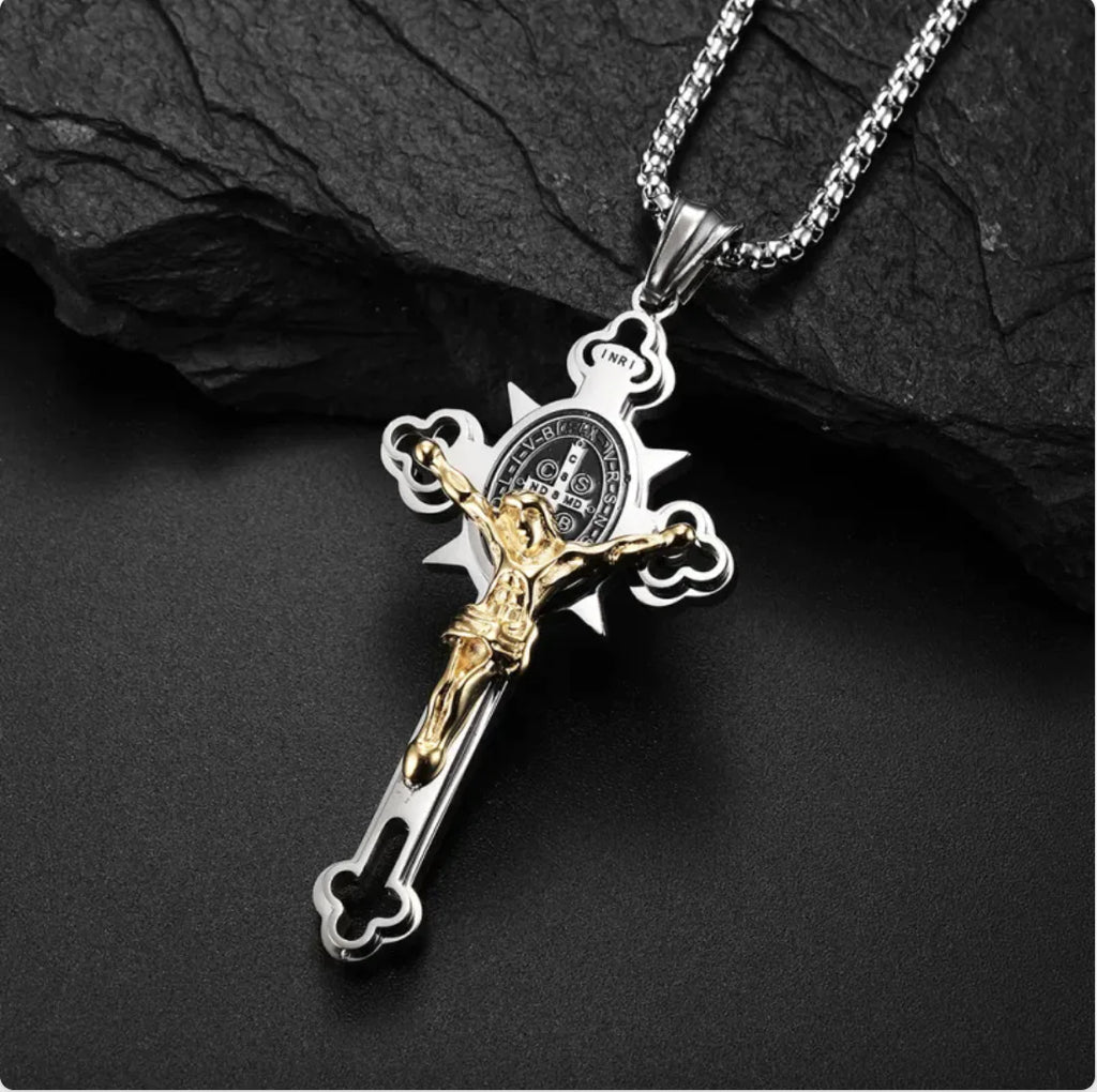 Stainless Steel Cross Necklace — Faith Worn Daily
