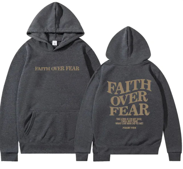 Faith Over Fear Hoodie — Carried Faith