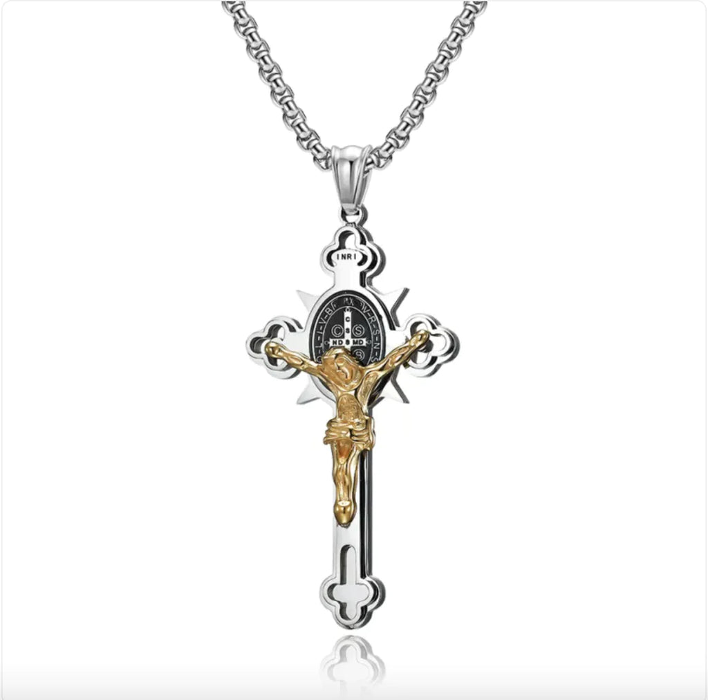 Stainless Steel Cross Necklace — Faith Worn Daily