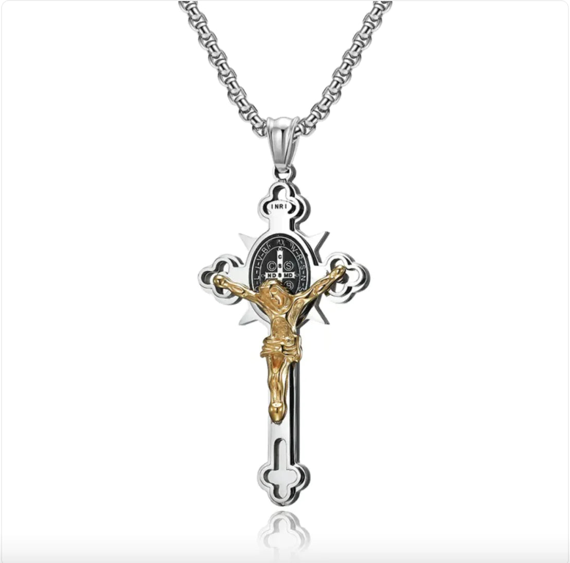 Stainless Steel Cross Necklace — Faith Worn Daily