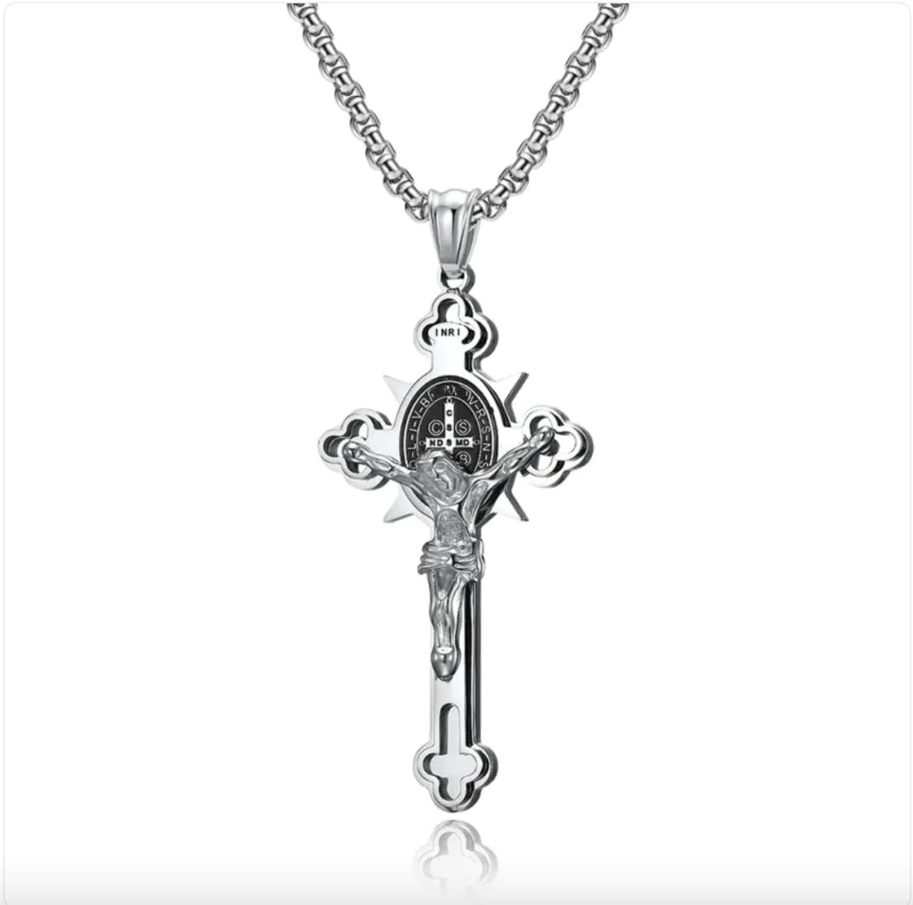 Stainless Steel Cross Necklace — Faith Worn Daily