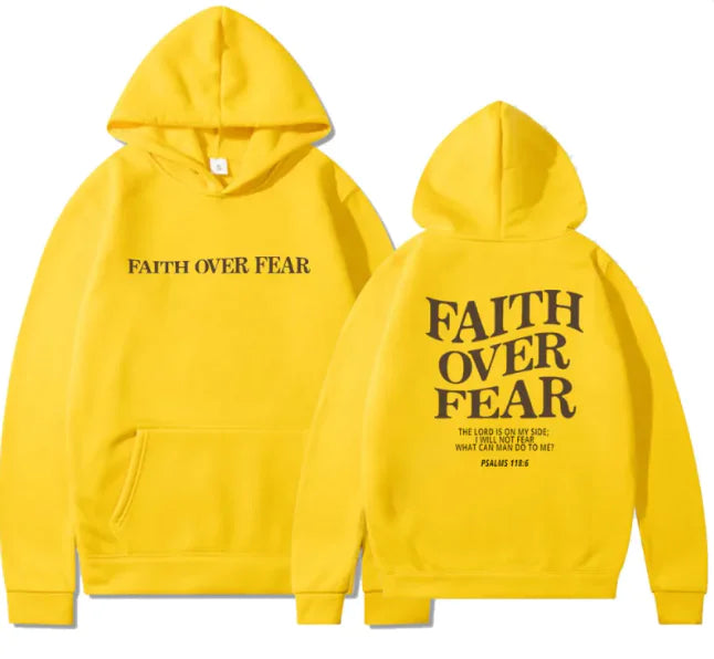 Faith Over Fear Hoodie — Carried Faith