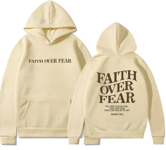 Faith Over Fear Hoodie — Carried Faith