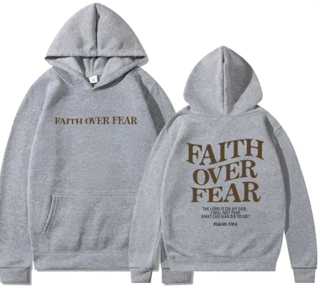Faith Over Fear Hoodie — Carried Faith