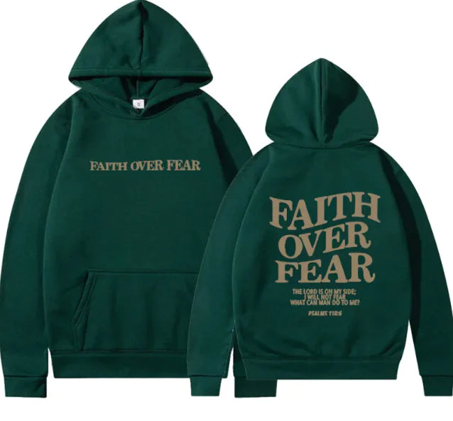 Faith Over Fear Hoodie — Carried Faith